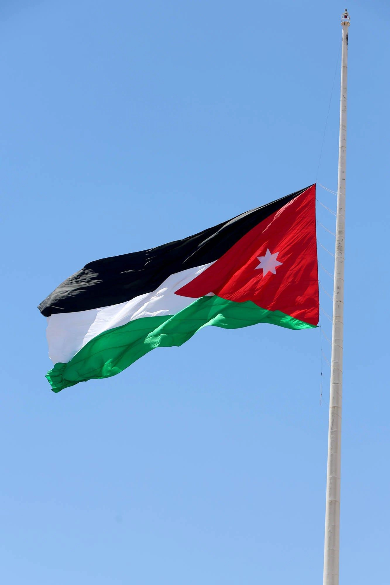 الديوان الملكي الهاشمي ينكس علم السارية