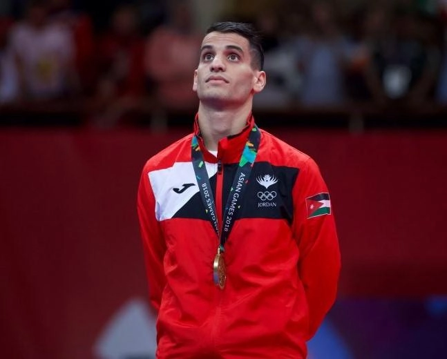 لاعب التايكواندو أحمد أبو غوش يحرز الميدالية البرونزية