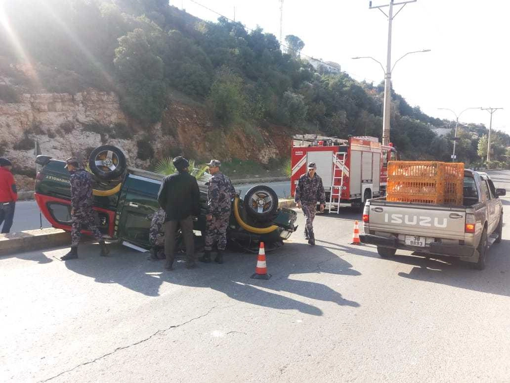 إصابتان بحادث تصادم في عجلون