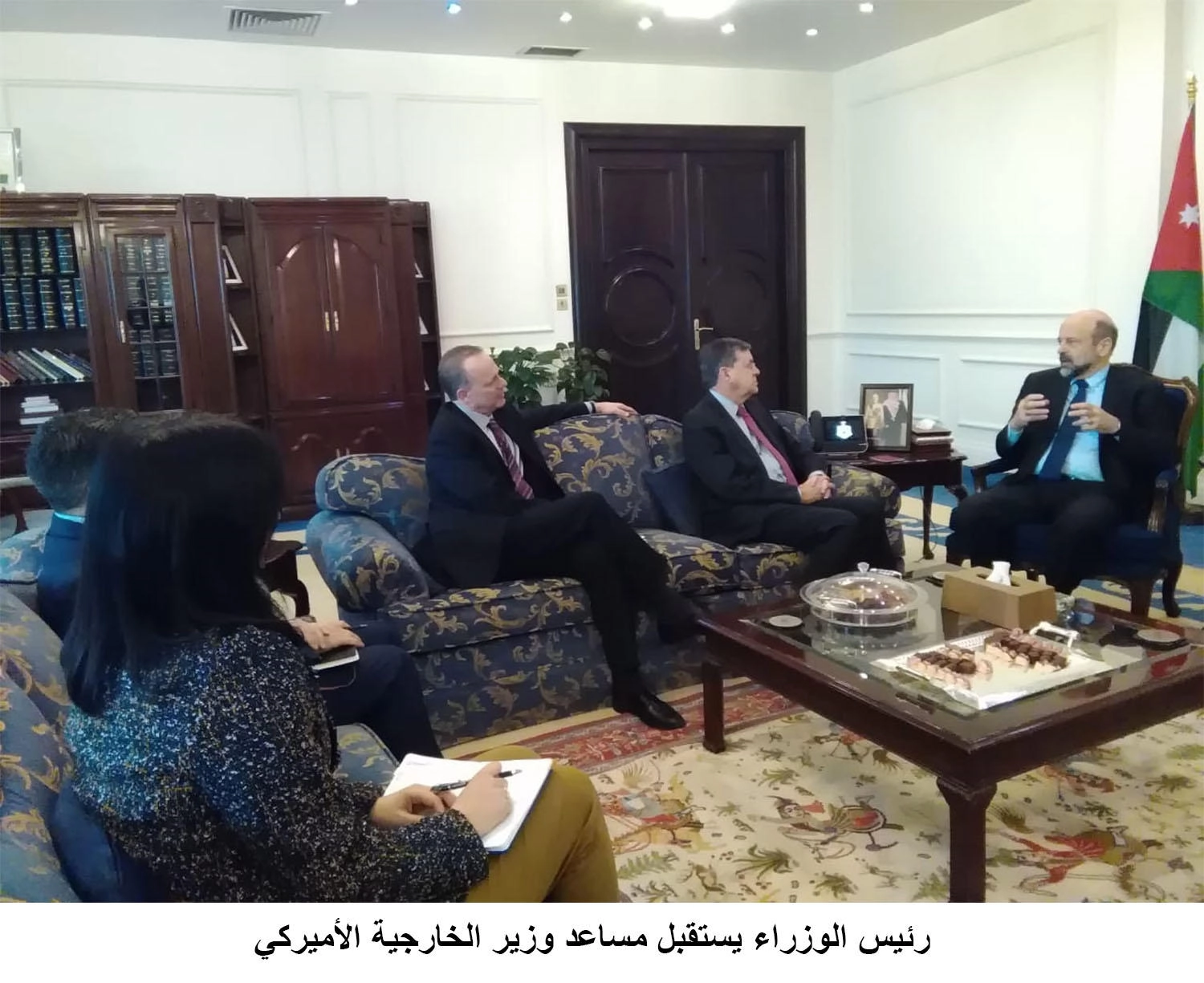الرزاز يستقبل مساعد وزير الخارجية الأميركي