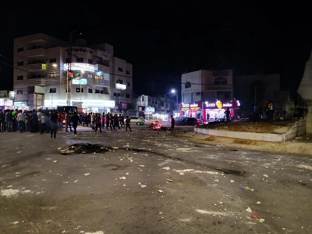 أعمال شغب أثناء مسيرة في الرمثا