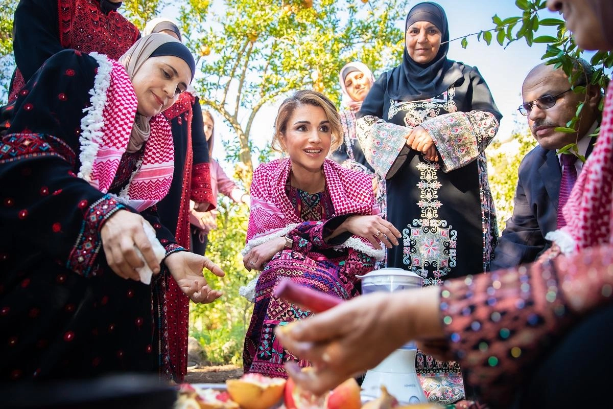الملكة رانيا العبدالله تزور كفرسوم في لواء بني كنانة