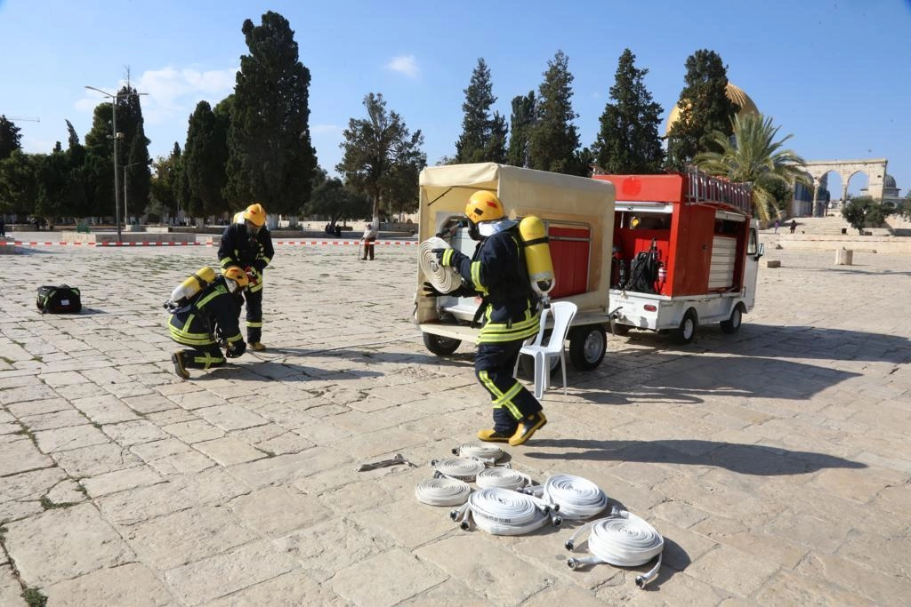 دورة تدريبية لطواقم إطفاء المسجد الأقصى 