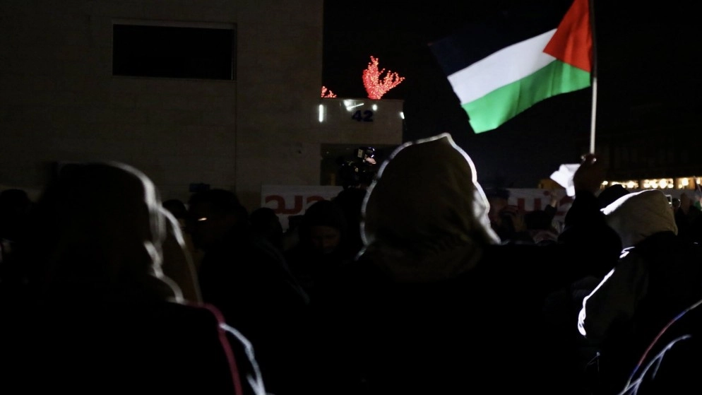 اعتصام مندد بالخطة أمام السفارة الأميركية في عمّان