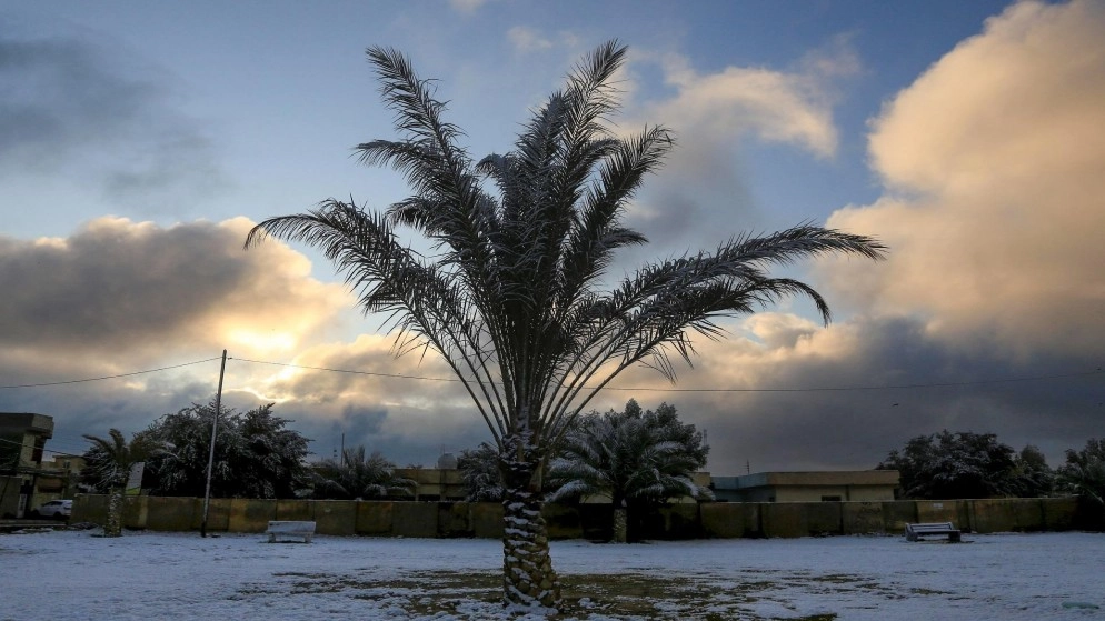 ثلوج تغطي بغداد للمرة الأولى منذ 12 عاما