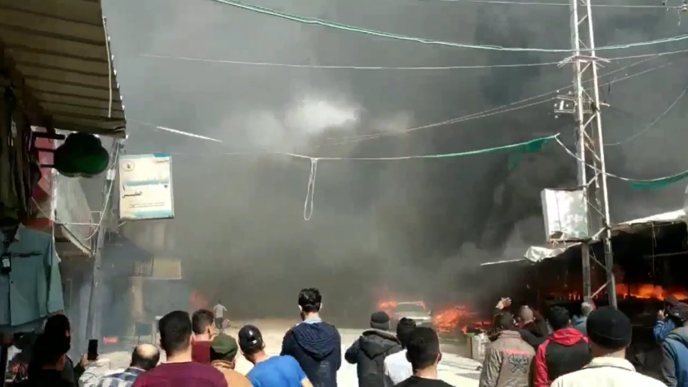 وفاة 9 أشخاص في حريق مخبز في غزة