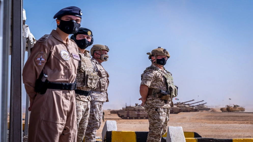 الملك يتابع مجريات التمرين التعبوي "قلعة صلاح الدين"