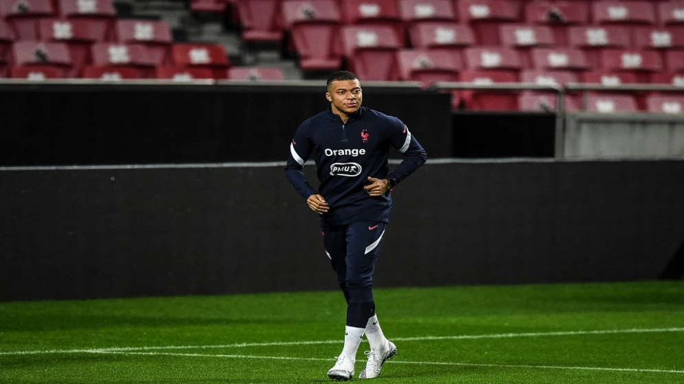 مبابي يغيب عن مواجهة البرتغال