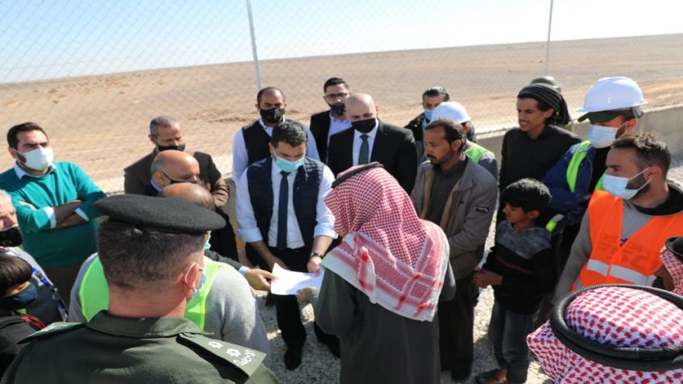 متابعة مشاريع ومواقع مائية في محافظة معان