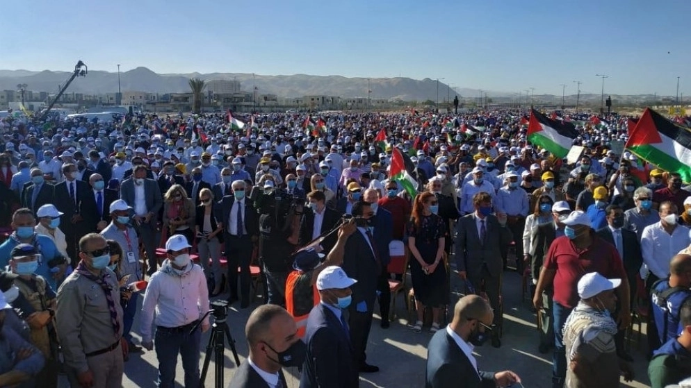 فلسطينيون يشاركون في مهرجان رفضا لخطة الضم الإسرائيلية 