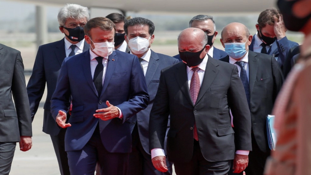 ماكرون يصل إلى بغداد في أول زيارة للعراق