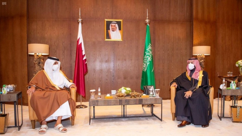 ولي العهد السعودي يلتقي أمير قطر