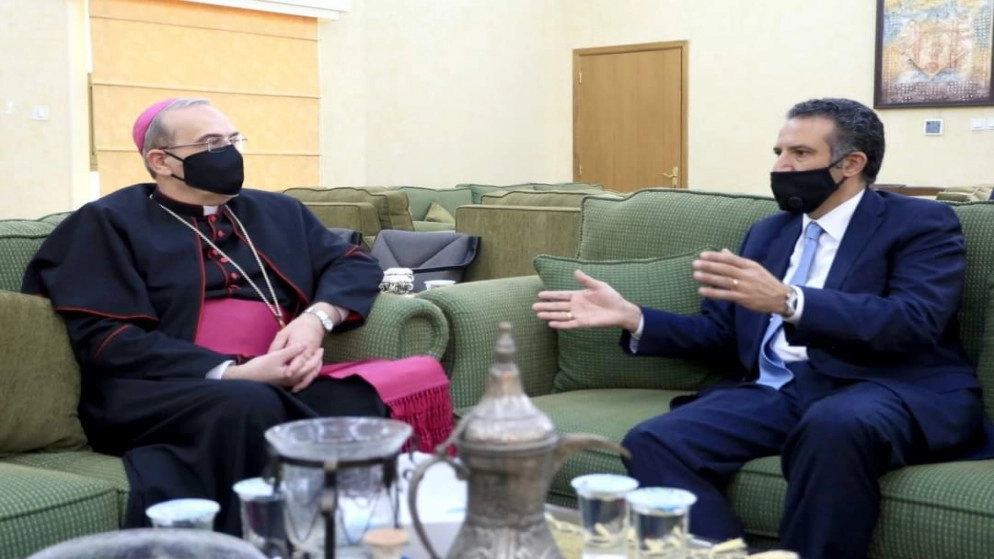 وزير السياحة يستقبل بطريرك اللاتين في الديار المقدسة في الأردن وفلسطين