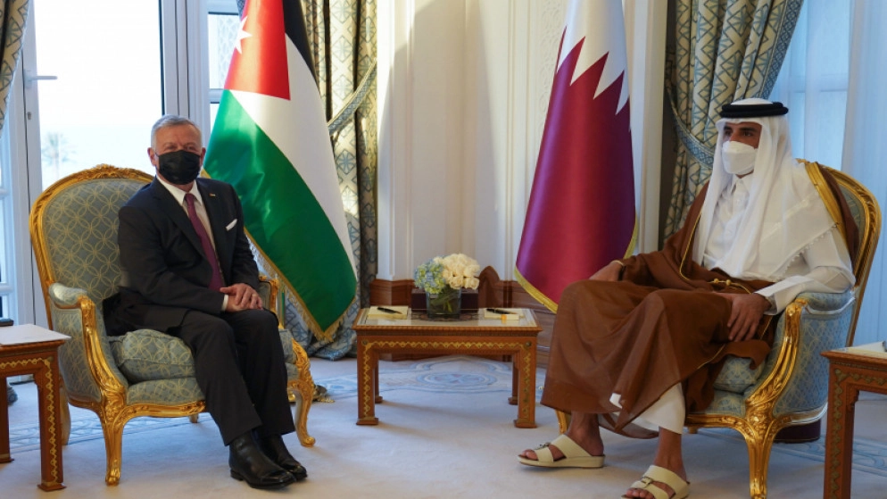 الملك خلال لقائه أمير قطر: الأردن يبذل جميع الجهود لحماية المقدسات بالقدس من منطلق الوصاية الهاشمية