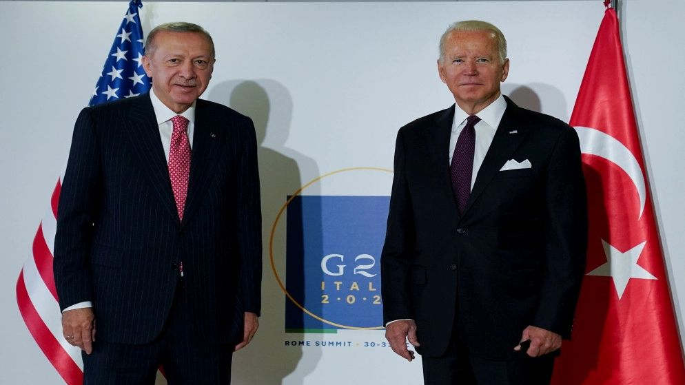 بايدن يبحث مع إردوغان طلب تركيا شراء طائرات إف-16 وحقوق الإنسان