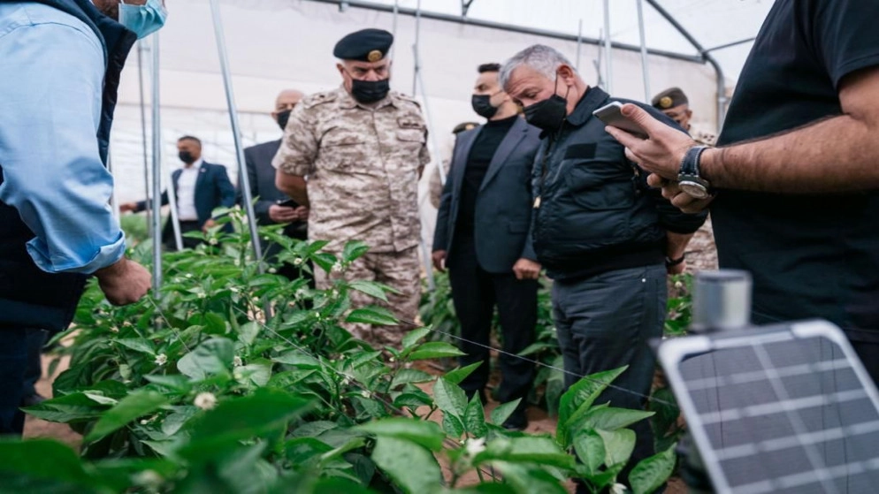 الملك يتفقد مشروعا زراعيا كبيرا في منطقة الغمر المستعادة