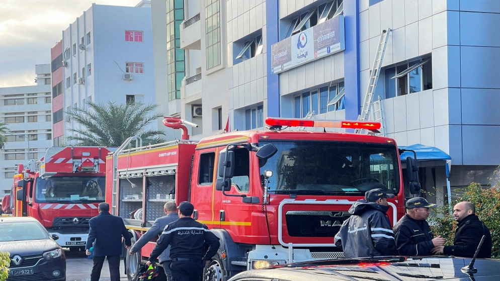 حريق في المقر الرئيسي لحزب النهضة في العاصمة التونسية