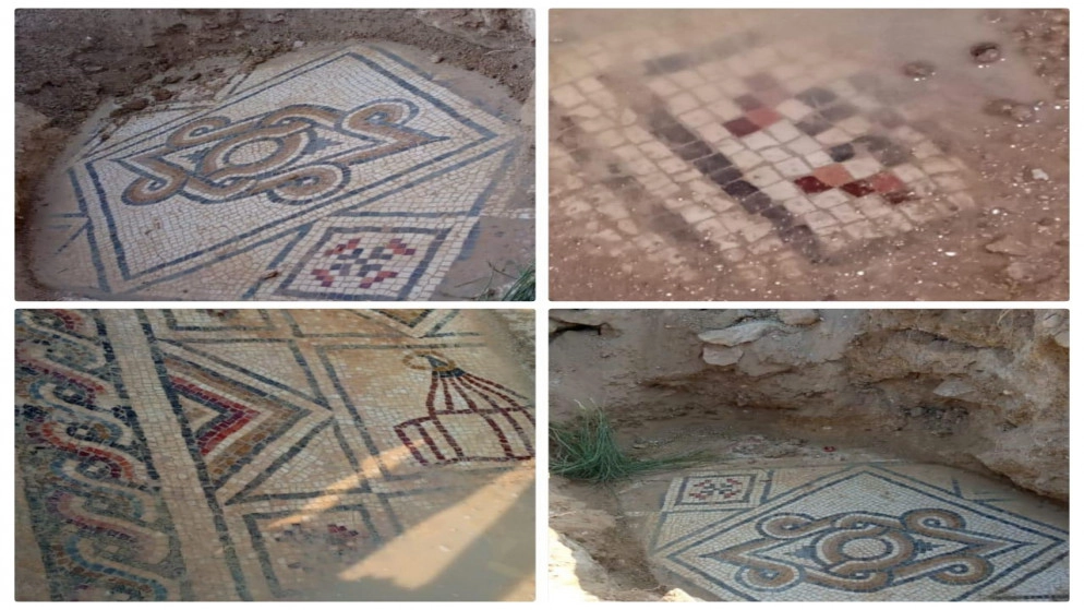 العثور على مجموعة من قطع الفسيفساء في محافظة عجلون