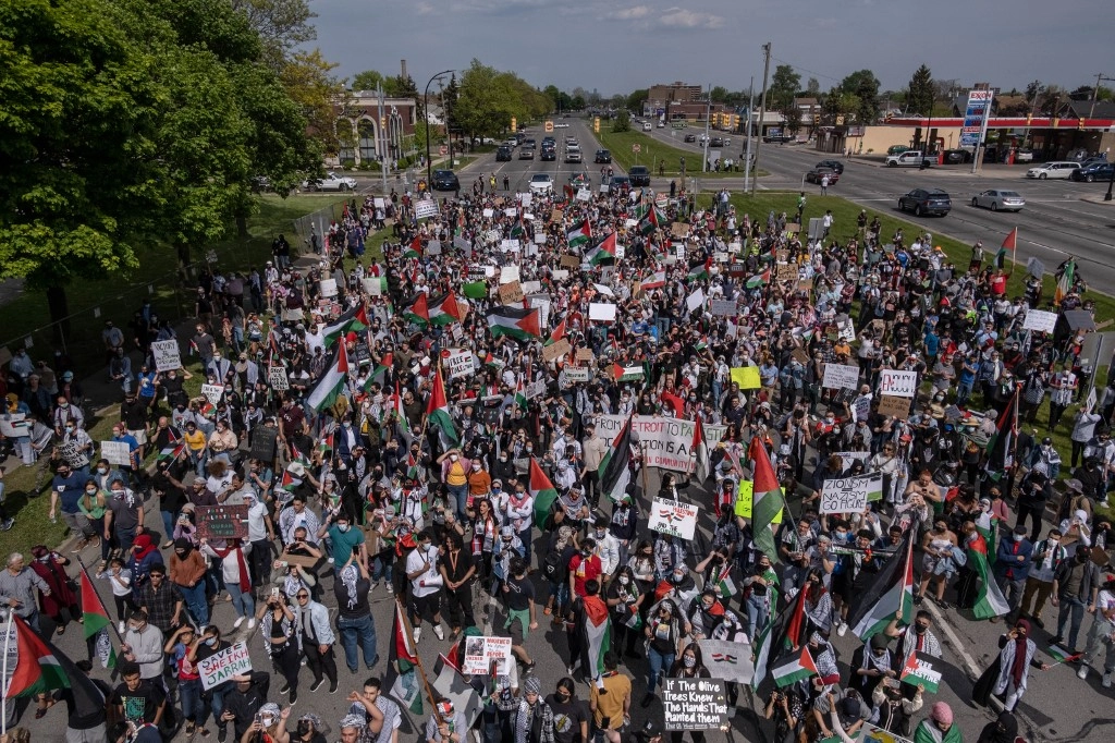 تظاهرات في الولايات المتّحدة دعماً للفلسطينيين
