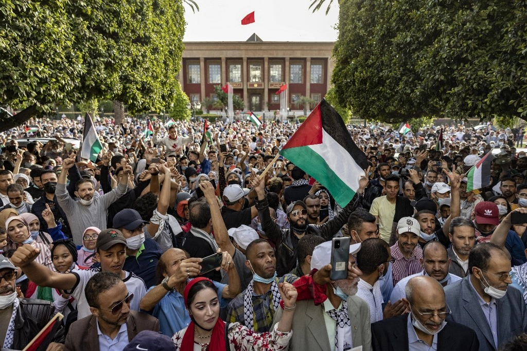 مظاهرات في المغرب تأييدا للفلسطينيين