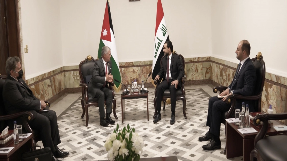 الملك يلتقي رئيس مجلس النواب العراقي في بغداد