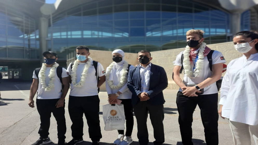 الأمير راشد يستقبل أبطال منتخب التايكواندو المكللين بفضية أولمبياد طوكيو