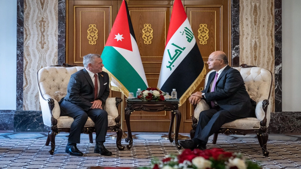 الملك يبحث مع الرئيس العراقي سبل تعزيز التعاون بين البلدين