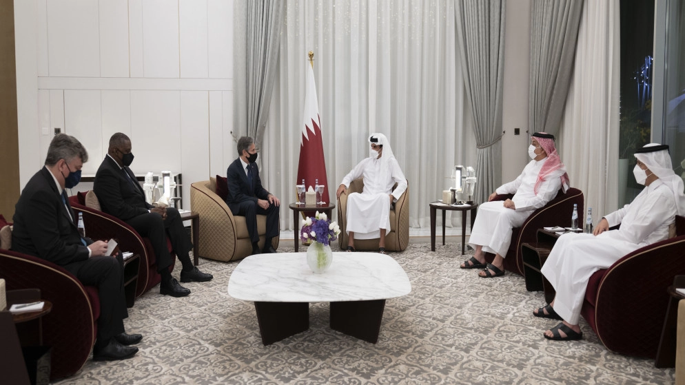 أمير قطر يبحث التطورات في أفغانستان مع وزيري الخارجية والدفاع الأميركيين