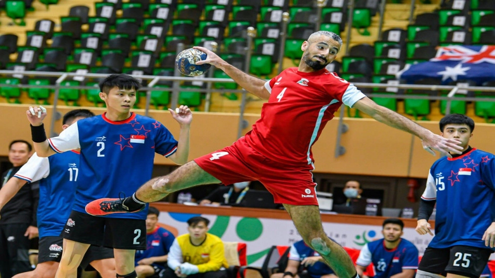 فوز كبير لمنتخب كرة اليد على سنغافورة ينقله للعب على مراكز ترتيبية