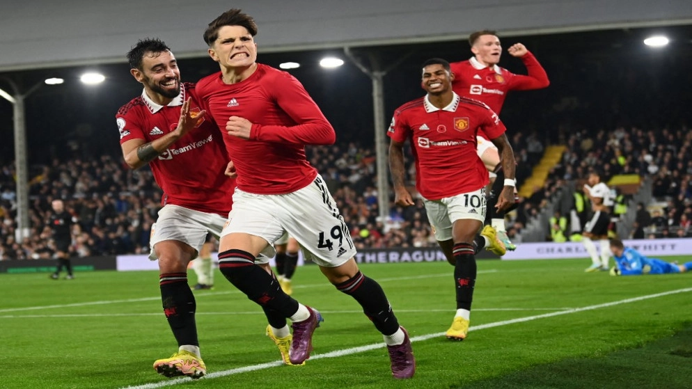 البديل جارناتشو يهدي مانشستر يونايتد الفوز على فولهام بهدف قاتل