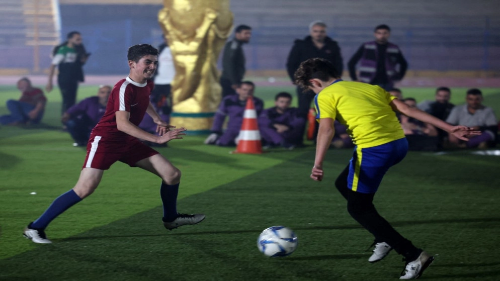 افتتاح كأس عالم المخيمات في سوريا عشية انطلاق مونديال قطر