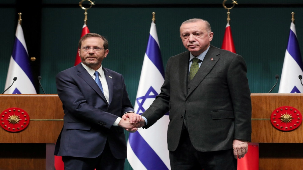 أردوغان يعتقد أن زيارة الرئيس الإسرائيلي لتركيا ستكون نقطة تحول في العلاقات