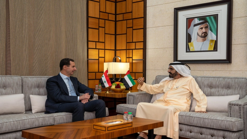 بشار الأسد يزور دبي ويلتقي نائب الرئيس الإماراتي