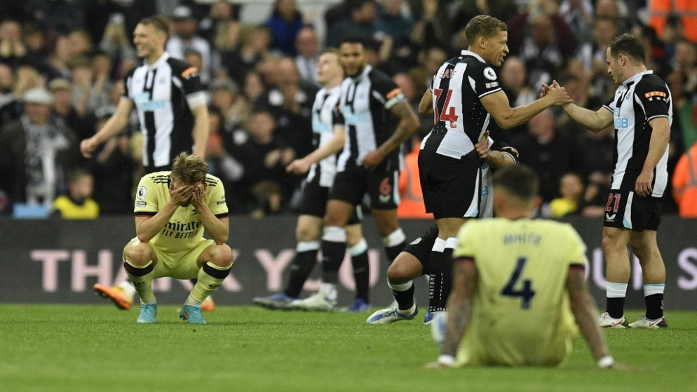 ضربة موجعة لأرسنال في سباق التأهل لدوري الأبطال بالهزيمة أمام نيوكاسل