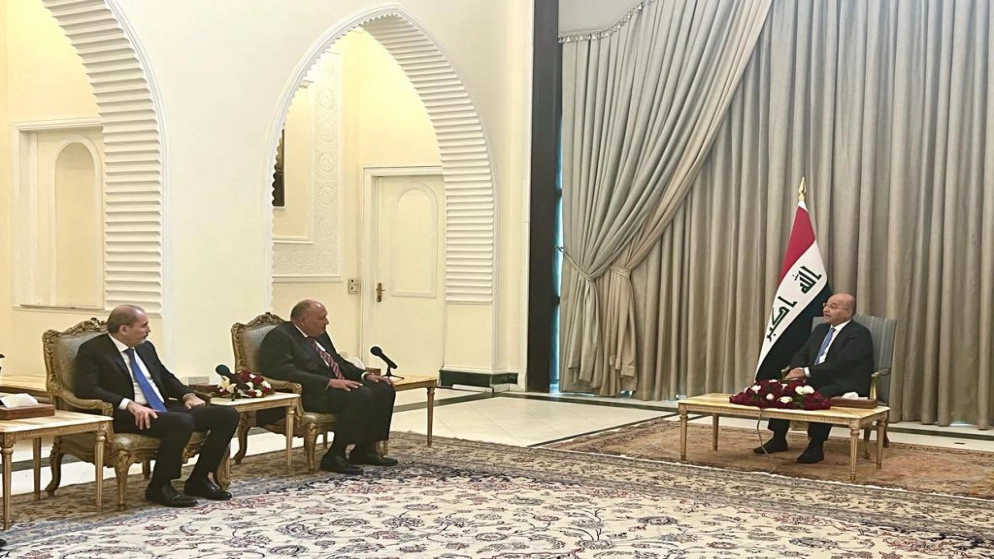 الرئيس العراقي يؤكد ضرورة تعزيز العلاقات مع الأردن ومصر