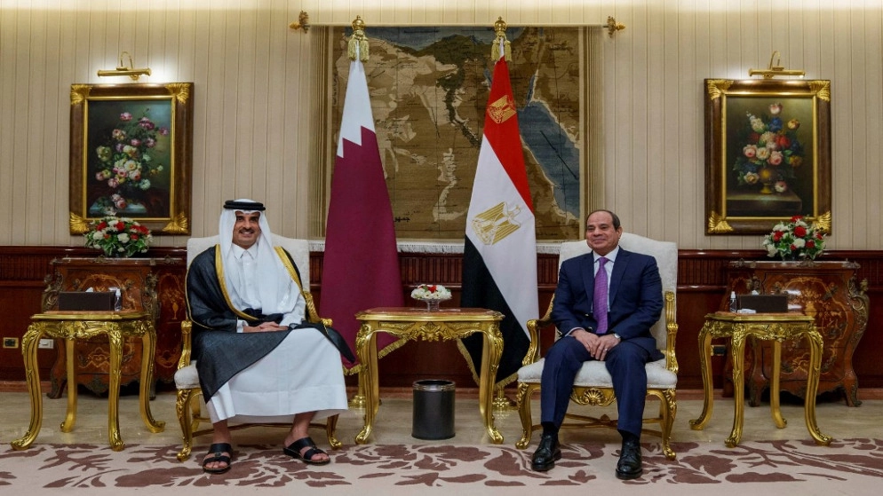 أمير قطر في مصر لأول مرة بعد سنوات من القطيعة