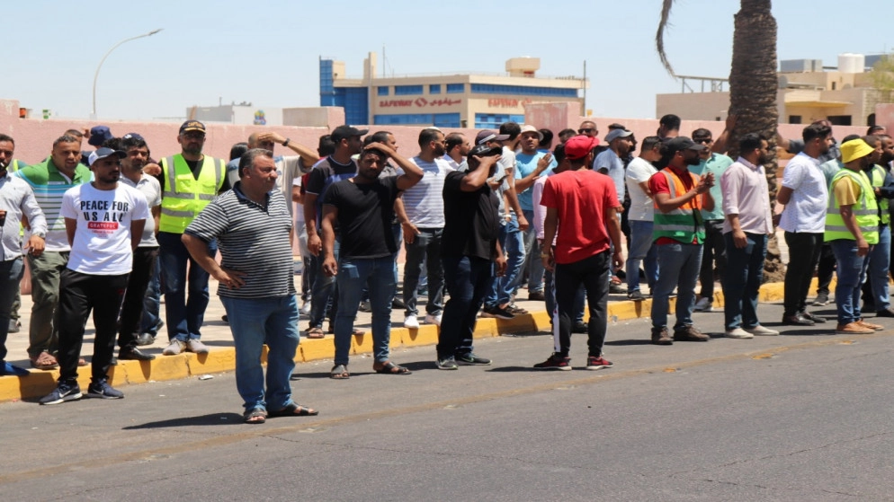 وقفة احتجاجية لموظفي موانئ العقبة للمطالبة بتوفير إجراءات السلامة