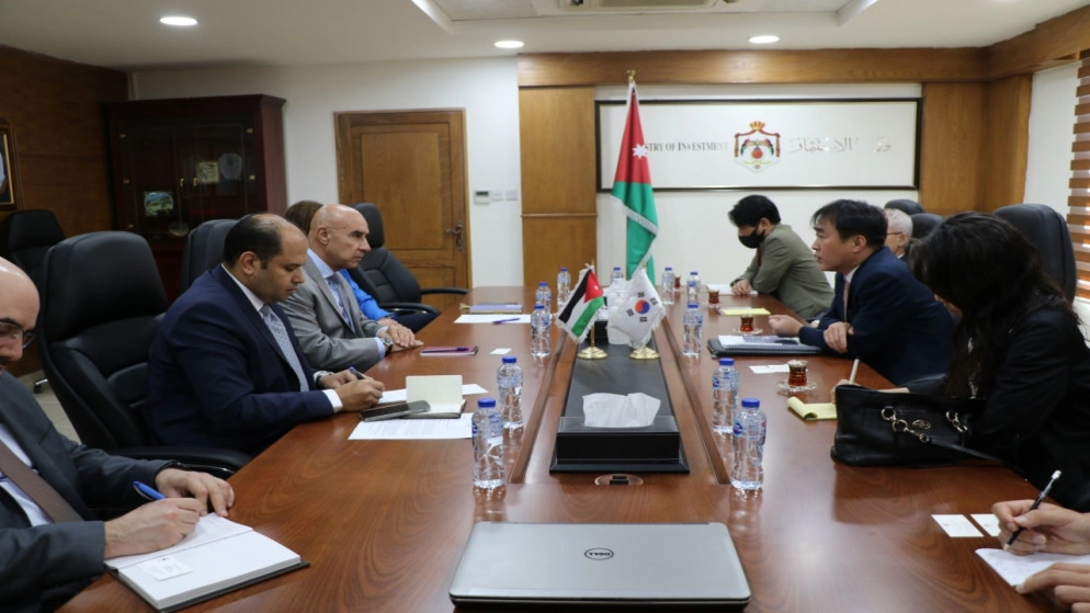 بحث سبل التعاون الاستثماري بين الأردن وكوريا الجنوبية