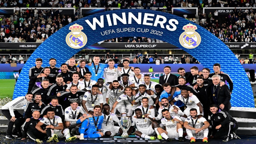 ريال مدريد يتوج بكأس السوبر الأوروبية على حساب فرانكفورت