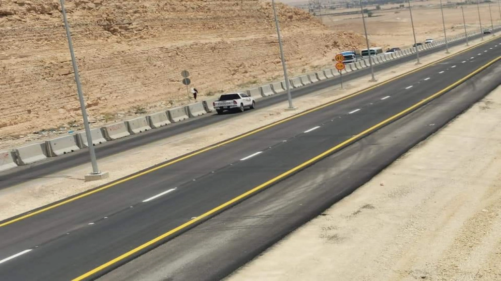 انتهاء أعمال إعادة تأهيل الجزء الأيسر من طريق الكرك - القطرانة