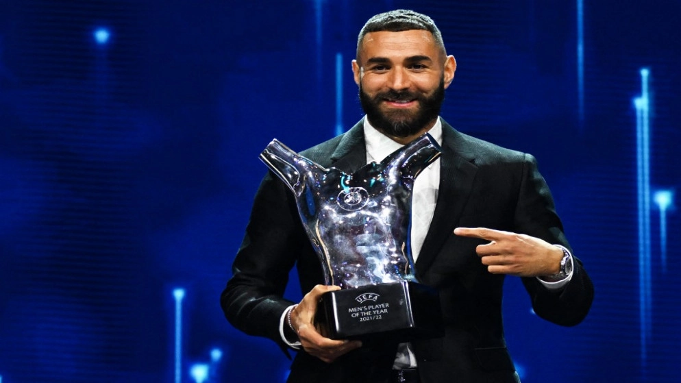 الفرنسي كريم بنزيمة ينال جائزة الاتحاد الأوروبي لأفضل لاعب